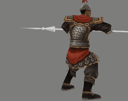 古代士兵长枪兵带绑定带动作明朝士兵宋朝士兵