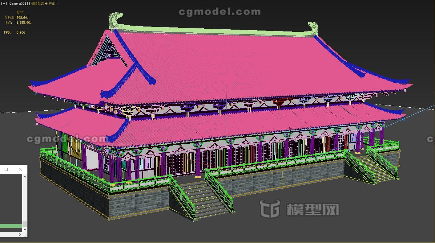 唐朝风格建筑宫殿模型唐长安城宫殿模型