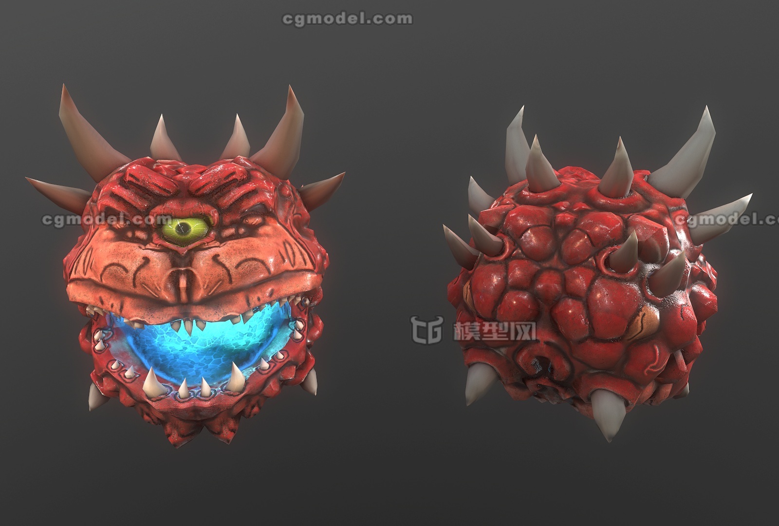 高质量一款 独眼恶魔 pbr 风_436437作品_人物异形怪物_cg模型网