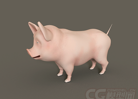 卡通猪PIG模型模型-哺乳模型库-Maya(.ma/.mb)模型下载-cg模型网