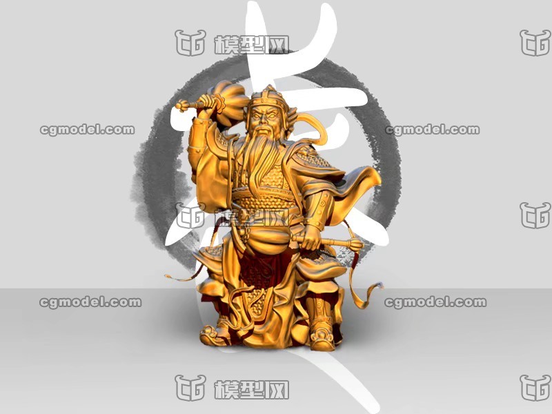 门神3D建模模型-神话雕塑模型库-Zbrush(.ztl/.zbp)模型下载-cg模型网