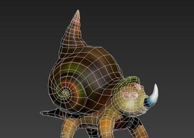 次世代风格 蜗牛独角兽 _1206736147作品_动物爬行_cg模型网
