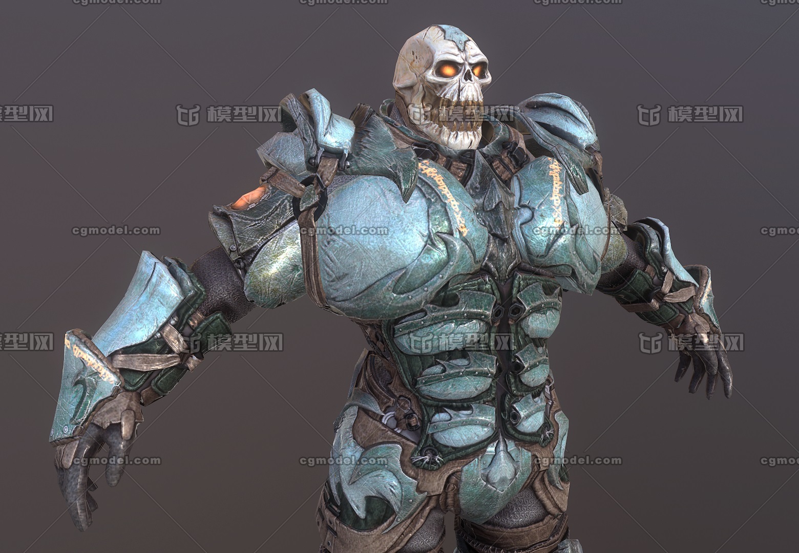 高质量 骷髅王 次世代骨骼绑定 黑魔王 2k高清贴图 大boss