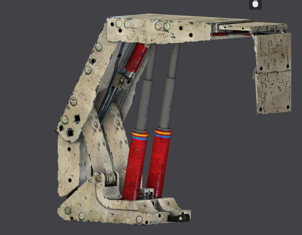 次时代液压支架_l`h作品_工业/产品/道具_cg模型网