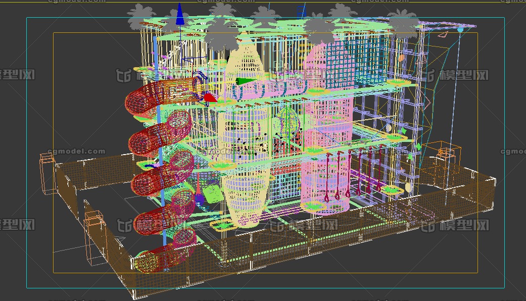 儿童乐园 游乐场模型-现代场景模型库-3ds Max(.max)模型下载-cg模型网