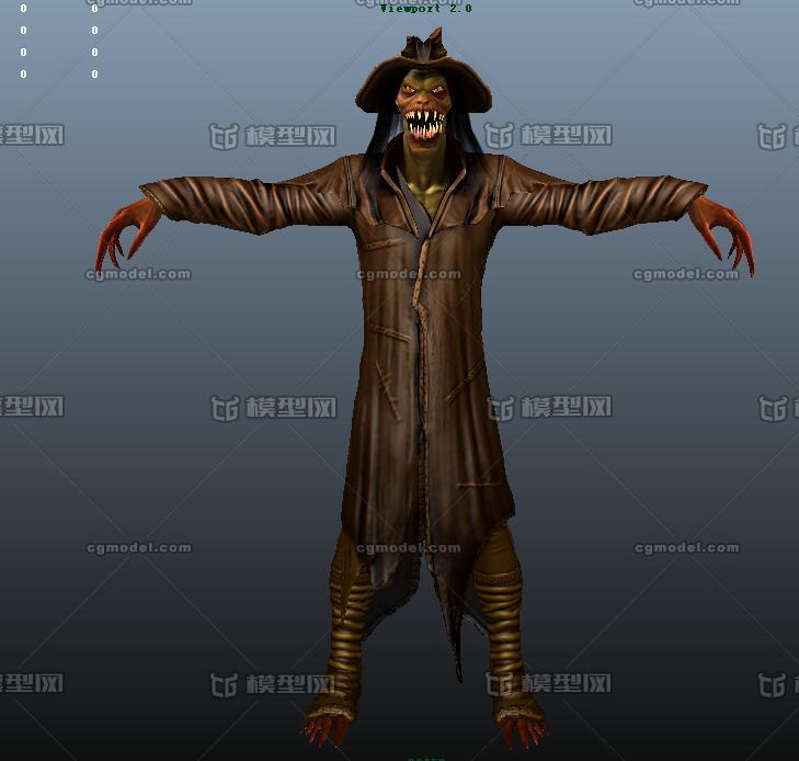 鬼 咧嘴怪 丧尸 皮衣怪人 m_ghost5566 作品_人物异形怪物_cg模型网