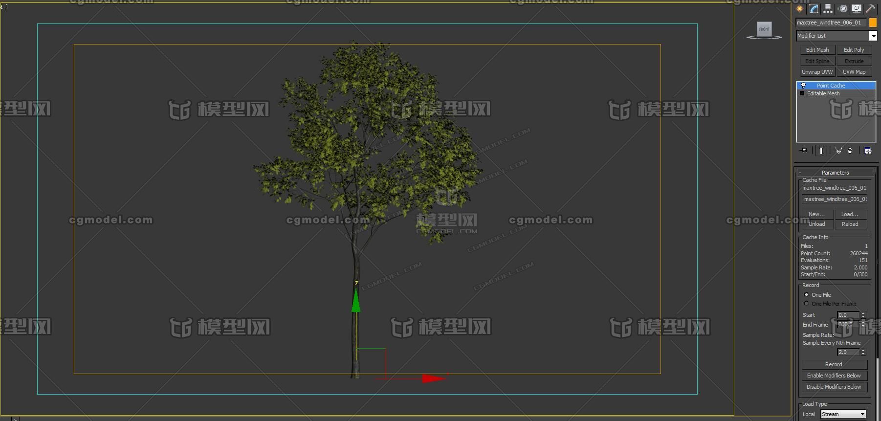 动树 写实级13颗风吹动树组模型-自然场景模型库-3ds Max(.max)模型下载-cg模型网