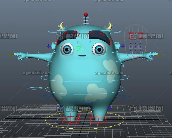 卡通角色 阿修模型-异形怪物模型库-Maya(.ma/.mb)模型下载-cg模型网