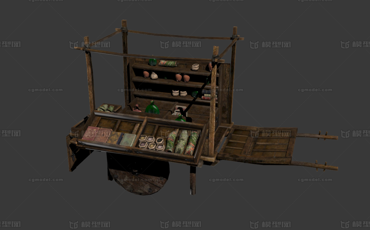 古代餐车  手推餐车