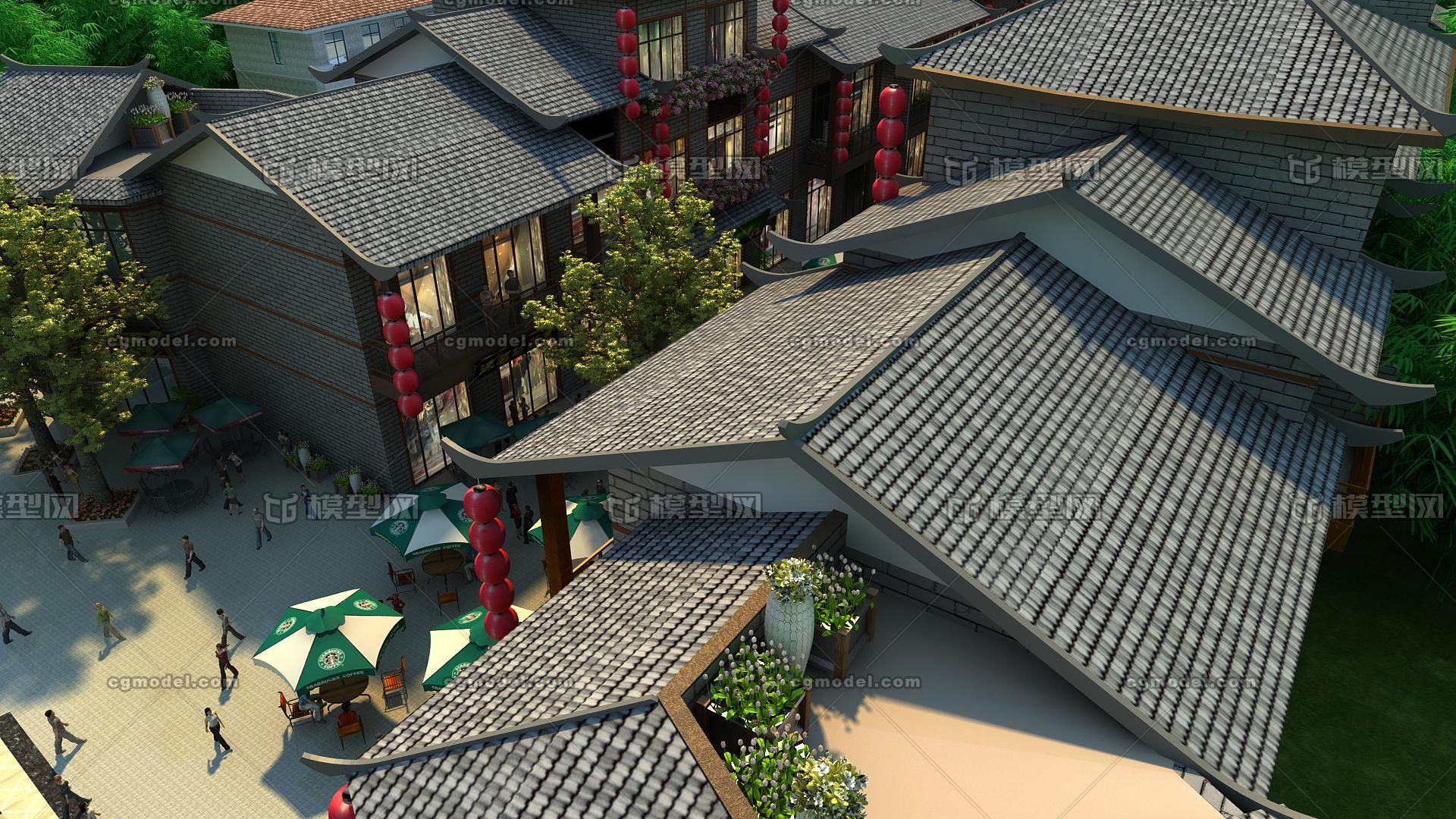 *近做的古街模型-古代场景模型库-3ds max(.max)模型下载-cg模型网