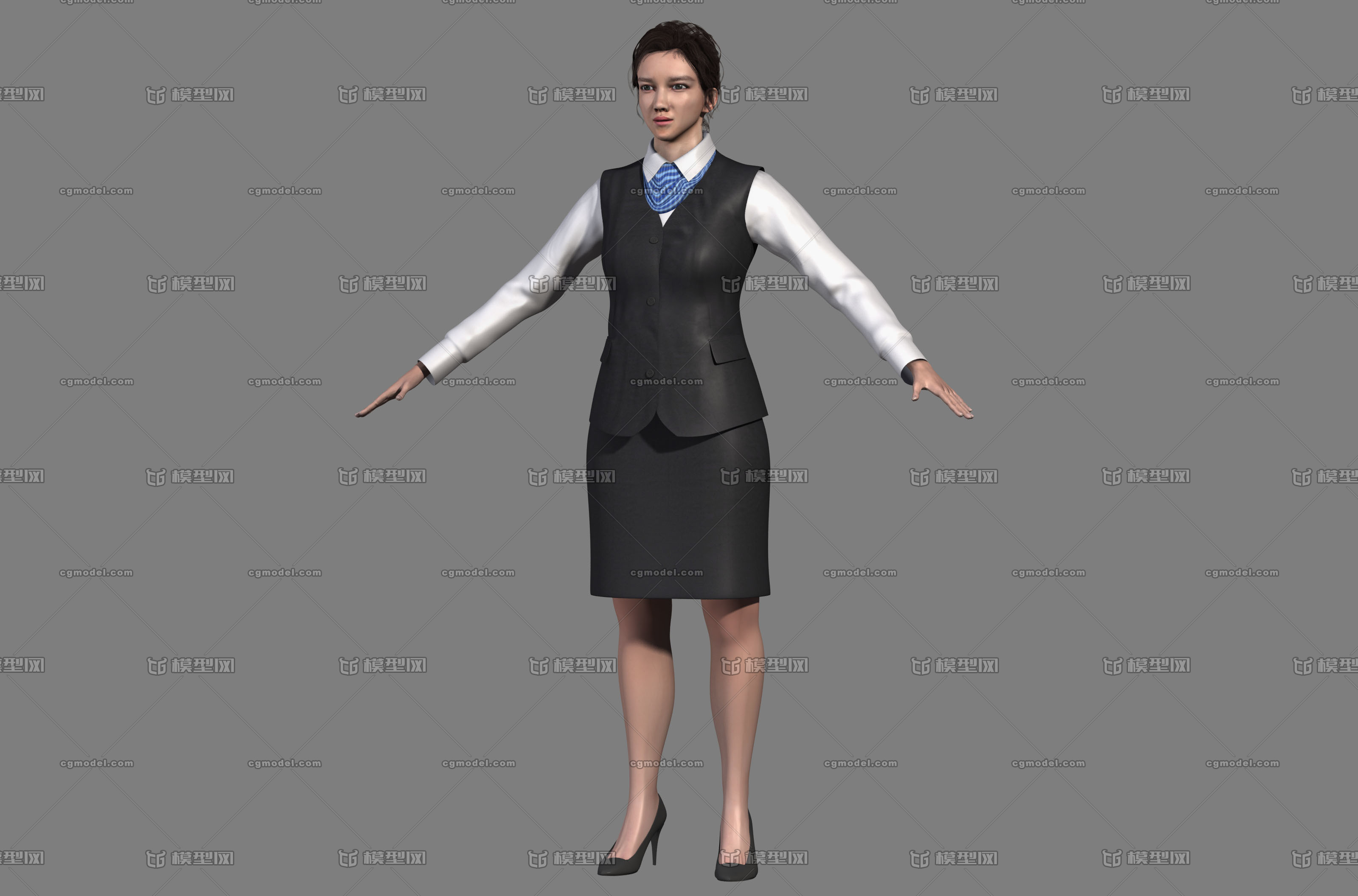 影视写实银行女职员 职业女性 女青年 商务空姐 职业装 女白领 写实