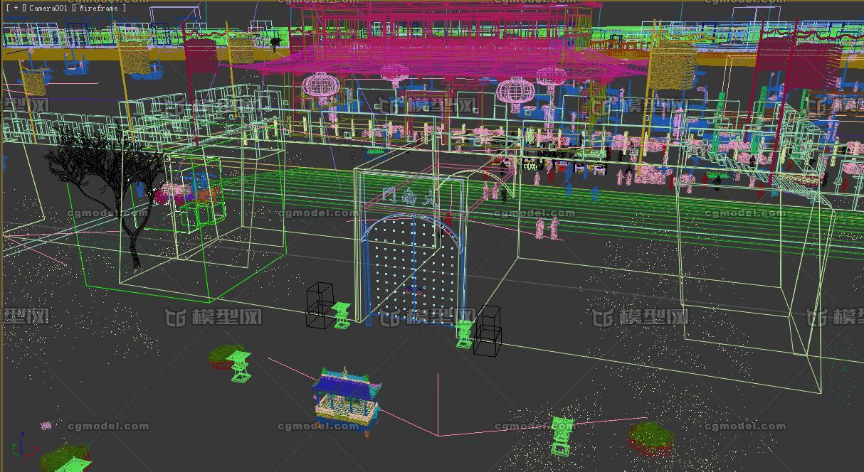 城门 码头模型-古代场景模型库-3ds Max(.max)模型下载-cg模型网