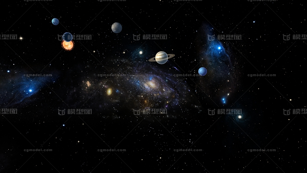 写实科幻宇宙银河星系星球地球穿越动画完整场景,行星,太阳系,星球