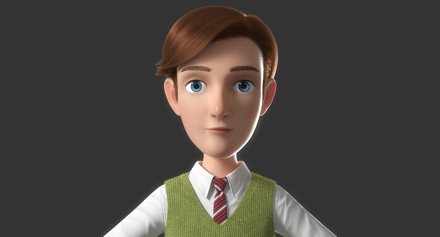 卡通男人【无绑定】_3dcartoon作品_人物男人_cg模型网