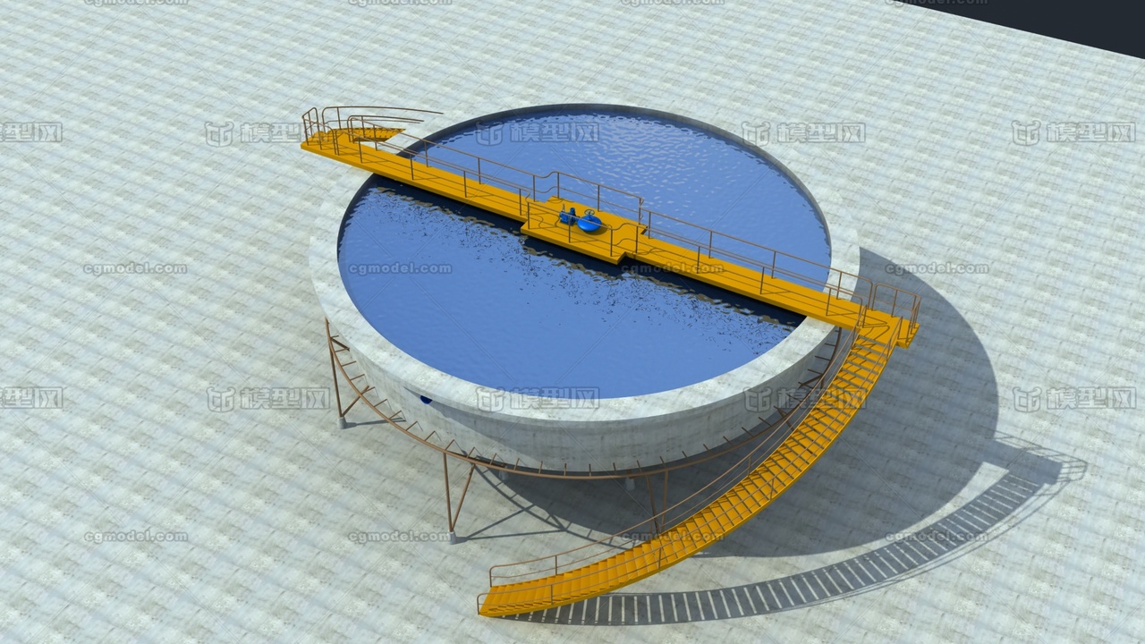 蓄水池,浓缩池_嘟嘟新四军作品_机械/器械工业设备_cg模型网