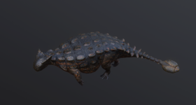 甲龙又称为大面甲龙 是甲龙科下的一属。模型-恐龙模型库-3ds Max(.max)模型下载-cg模型网