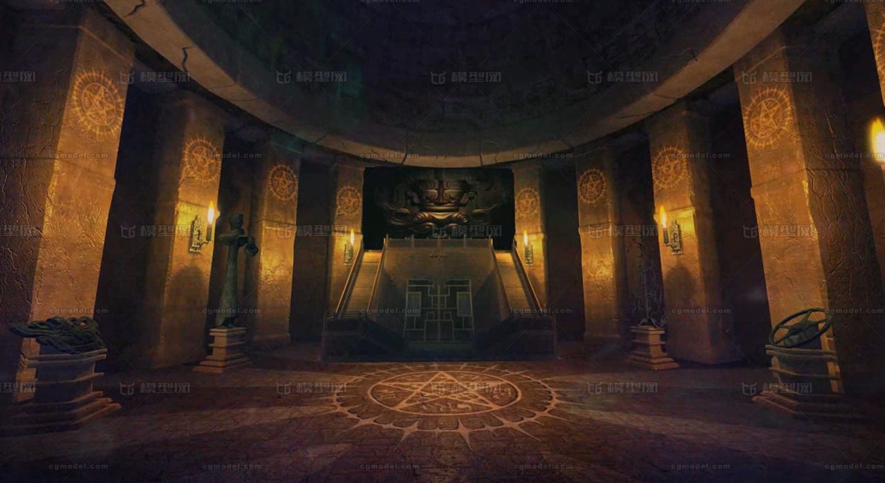 三星堆墓穴_夜临作品_场景古代场景_cg模型网