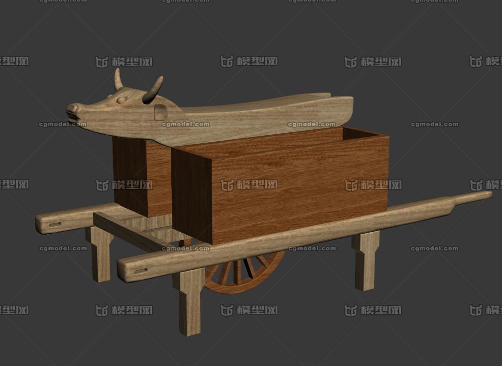 木牛流马军事运输工具运送粮车