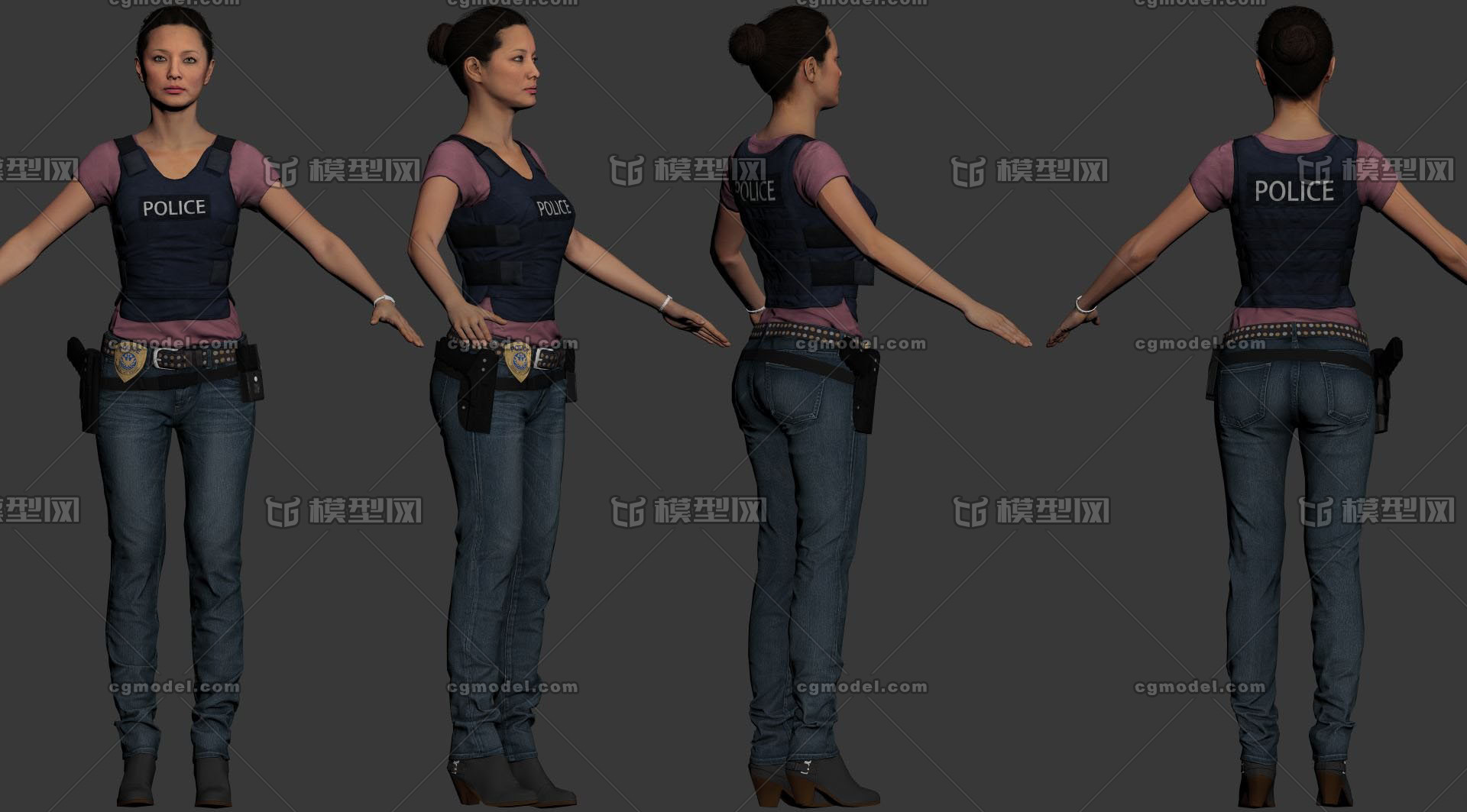 次世代写实女警察女便衣