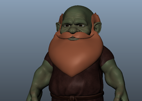 矮人精灵霍比特人卡通模型带贴图