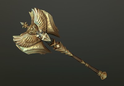 手绘风格 次世代 天使战锤 暗黑血_zhangdan0217作品_武器冷兵器_cg