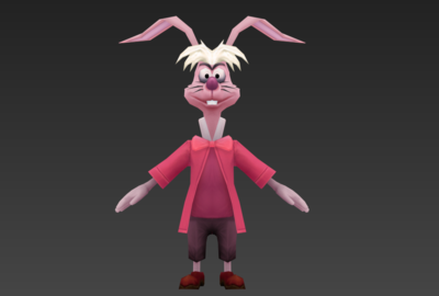 卡通q版可爱的兔子大耳朵兔子兔子人兔人