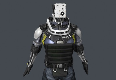 高质量  两款超能机器人士兵ii  骨骼绑定    次世代  改造机械士兵