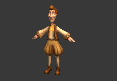 卡通q版西方人物大管家汉子男人男士