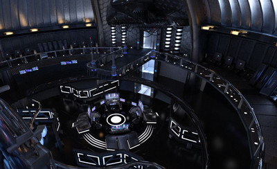 【影视级】科幻太空控制中心场景,高科技控制室,总控室,指挥中心,监控