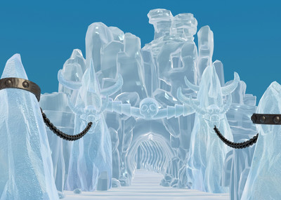 冰洞冰窟冰山魔鬼岩冰雕场景