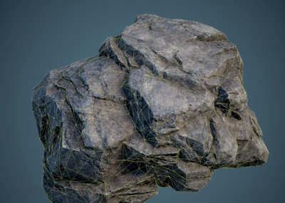 高精度岩石山石石头模型