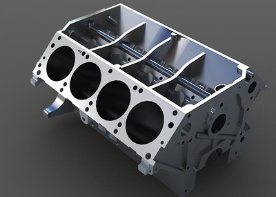 发动机零部件 气缸高精度模型 汽车引擎零件