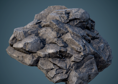 高精度岩石山石石头模型g3