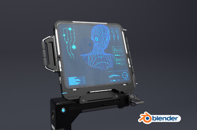 面板 scifi控制终端_blender中国官方作品_机械/器械电机部件_cg模型