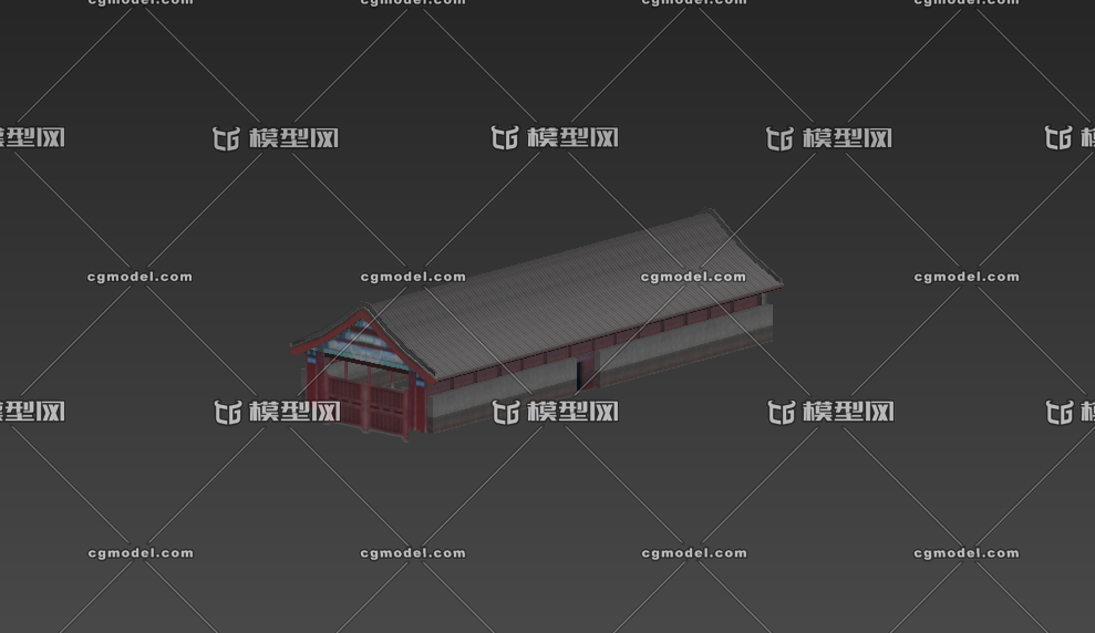 中式古建 船塢_古代建築模型作品_建築歷史建築_cg模型網