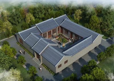 中式四合院  古建院落  中式民居