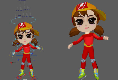 小美女变装vr卡通带优美的动作