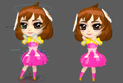 小美女变装vr卡通带优美的动作