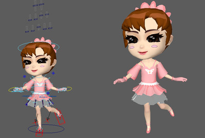 小美女变装vr卡通带优美的动作