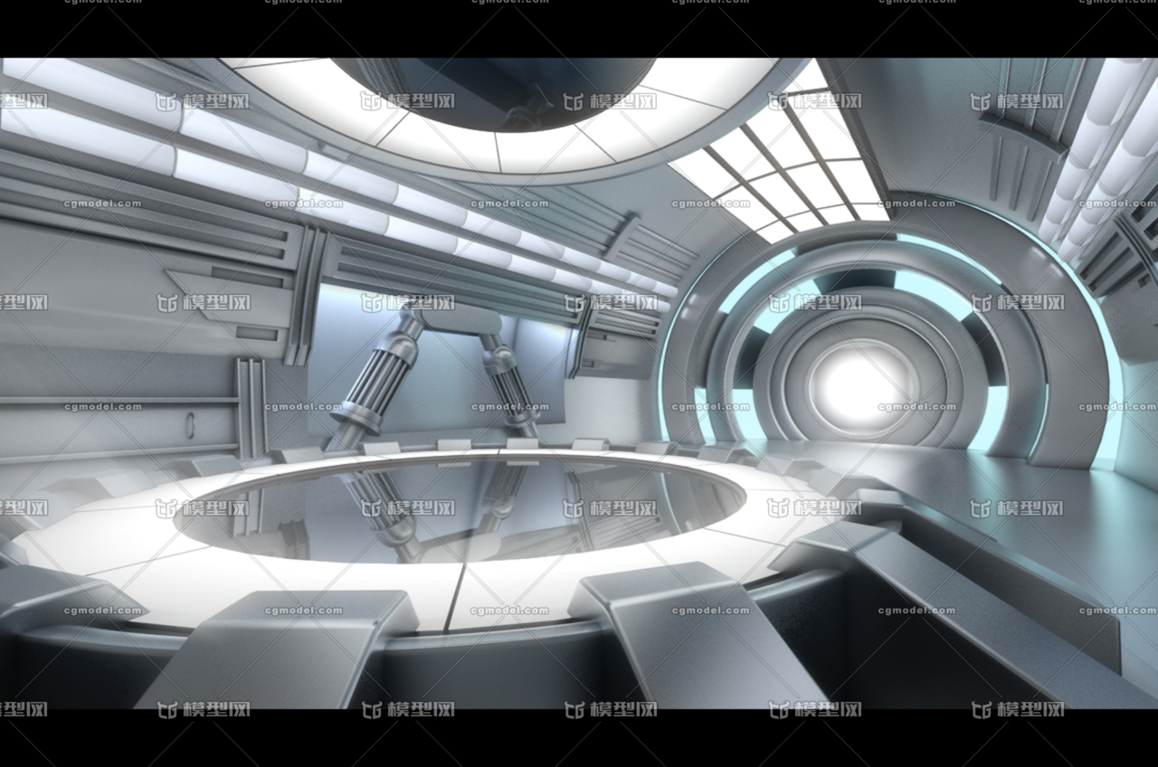 實驗室 空間站 科幻室內 虛擬空間-cg模型網(cgmodel)-讓設計更有價值