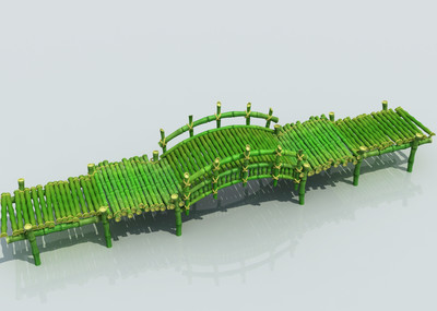 桥竹桥青竹拱桥_cg平价专营作品_建筑公共设施_cg模型网