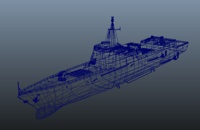 中国055导弹驱逐舰_lichun0416作品_船艇军舰_cg模型网