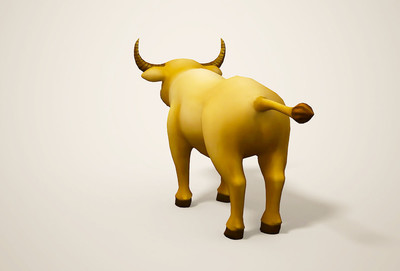 牛卡通黄牛 农耕牛 牧牛 q版奶牛 水牛 大牛 肉牛 老牛 野牛 牦牛模型