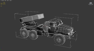 俄罗斯bm21多管火箭炮_达达兔的模型作品_车辆装甲车/坦克_cg模型网
