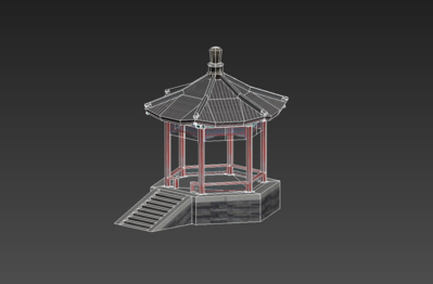 中式建筑            古建          宫殿         六角攒尖亭