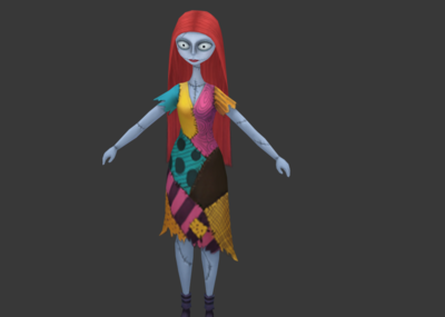 卡通q版人物丽莎圣诞夜惊魂女鬼女人