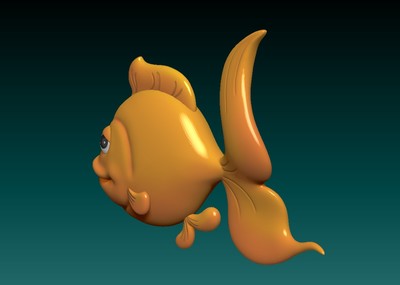 可3d打印的卡通小鱼