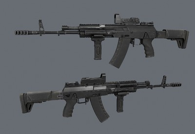 写实ak12突击步枪 次世代俄罗斯_zhangdan0217作品_武器枪械模型武器