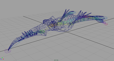 飞鱼模型动画骨骼绑定带贴图和原画图
