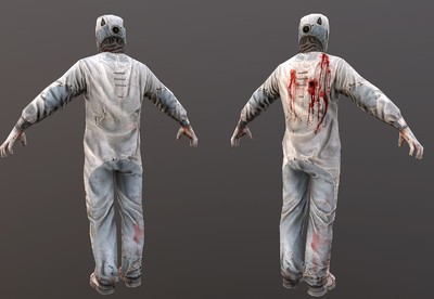 【简模】丧尸科学家    生化危机   两款带法线  僵尸   生化变异人